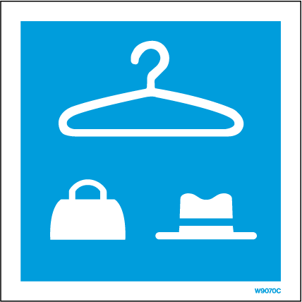 150 x 150mm-Public Information Sign Cloakroom
