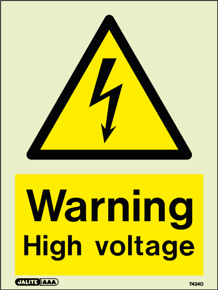 150 x 200mm-Warning High Voltage