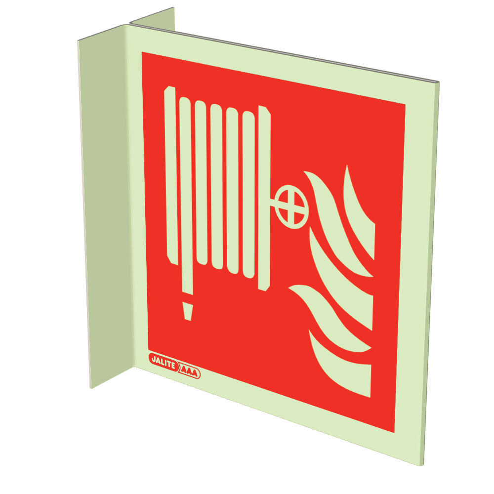 200 x 200mm-Fire Hose Symbol Wall Mounted Double Sided
