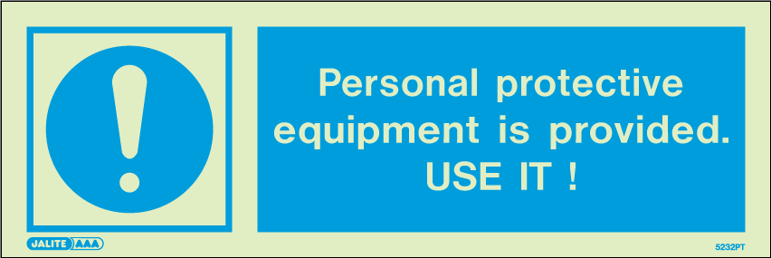 100 x 300mm-Personal Protective Equipment is Provided Use It