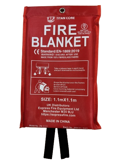 1.1m x 1.1m-TITAN CORE Fire Blanket Soft Pack Kitemarked