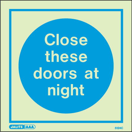 100 x 100mm-Close These Doors at Night