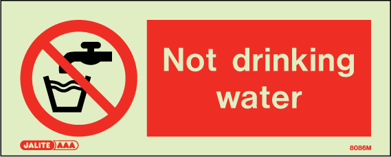 80 x 200mm-Not Drinking Water