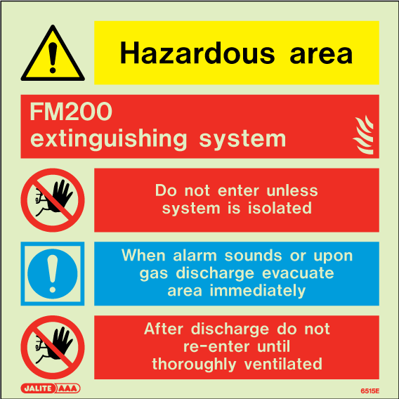 200 x 200mm-FM200 Extinguishing System Hazardous Area