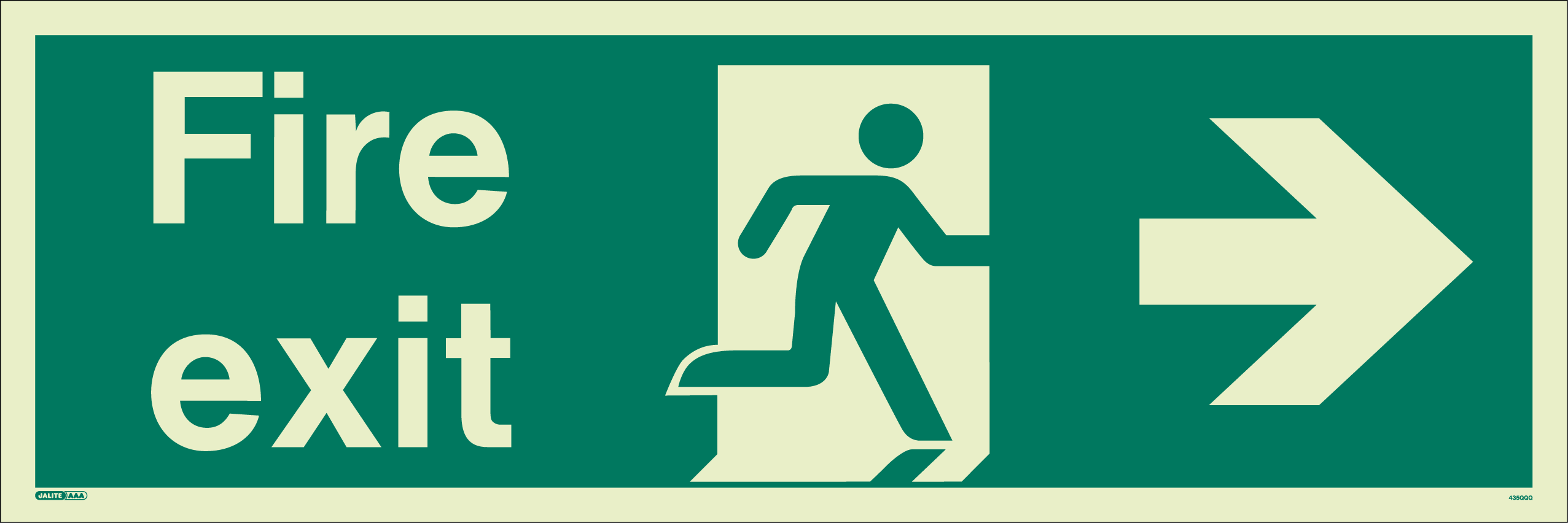 300 x 900mm-Fire Exit Right Arrow