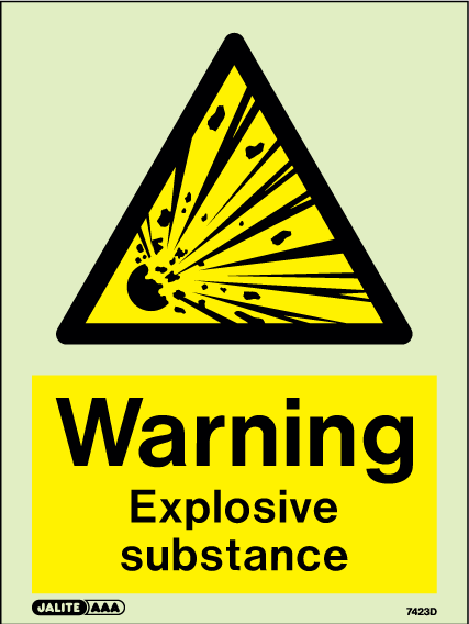 150 x 200mm-Warning Explosive Substance