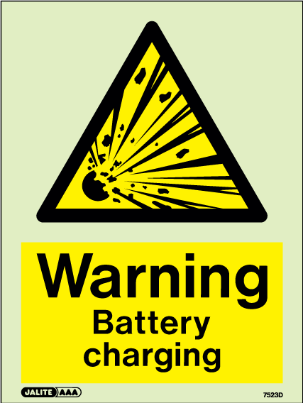 150 x 200mm-Warning Battery Charging Explosive Risk