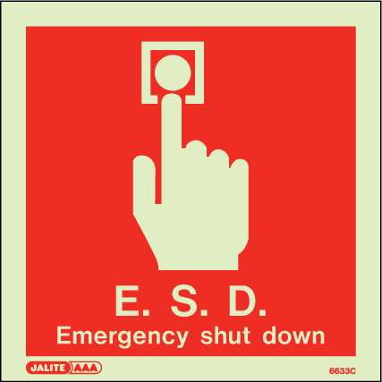 150 x 150mm-Emergency Shut Down Press Button
