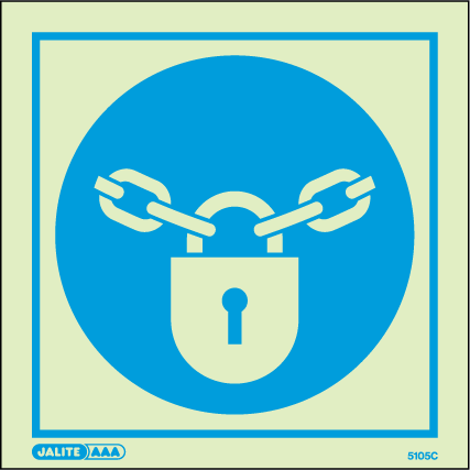 150 x 150mm-Keep Locked Symbol