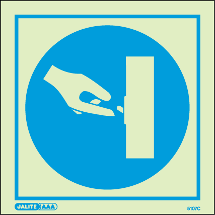 200 x 200mm-Switch Off When Not in Use Symbol
