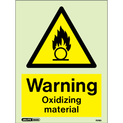 Warning Oxidizing Material