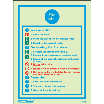 Fire Action Notice with Procedures Type 4