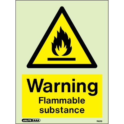 Warning Flammable Substance