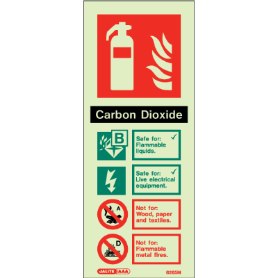 Carbon Dioxide Fire Extinguisher Identification Portrait