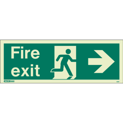 Fire Exit Right Arrow