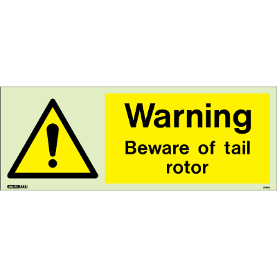 Warning Beware of Tail Rotor
