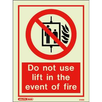 Do Not Use Lift in the Event of Fire