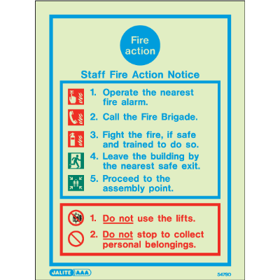 Staff Fire Action Notice