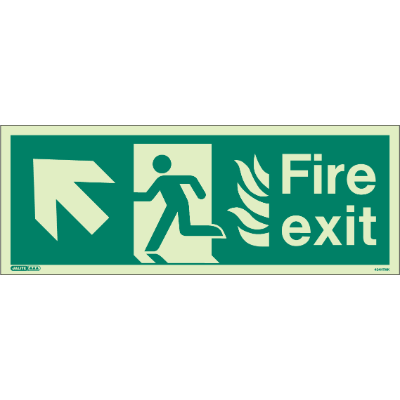 HTM Fire Exit Up Left Arrow