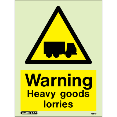 Warning Heavy Goods Lorries