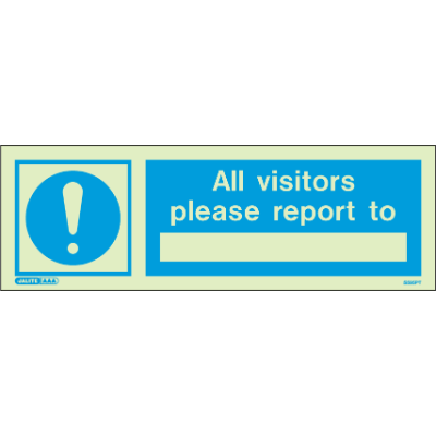 All Visitors Please Report To
