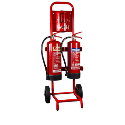Compact Double Extinguisher Trolley