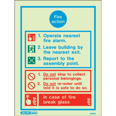 Fire Action Notice with Procedures Type 2