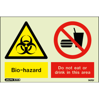 Biohazard Warning Do Not Eat or Drink in This Area