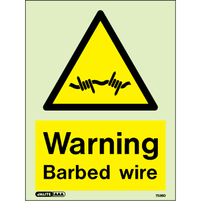 Warning Barbed Wire