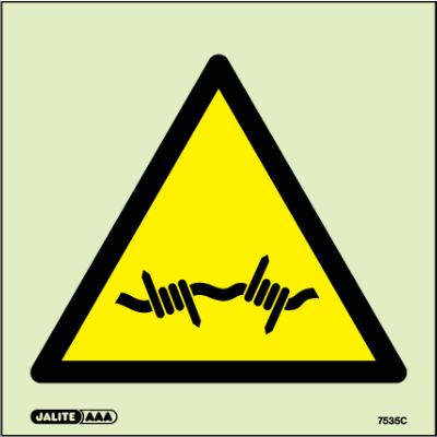 Warning Barbed Wire Symbol