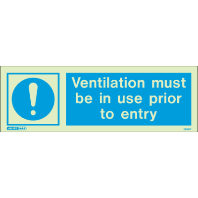 Ventilation Must Be in Use Prior to Entry