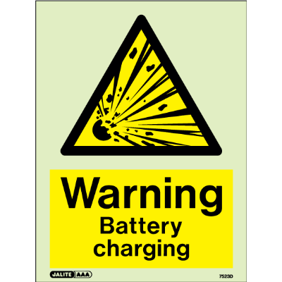 Warning Battery Charging Explosive Risk
