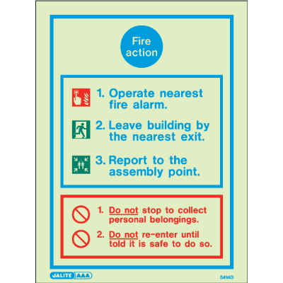 Fire Action Notice with Procedures Type 1