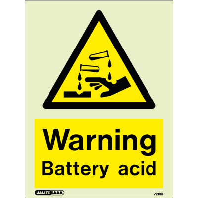 Warning Battery Acid