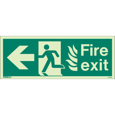 HTM Fire Exit Left Arrow