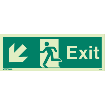 Exit Down Left Arrow