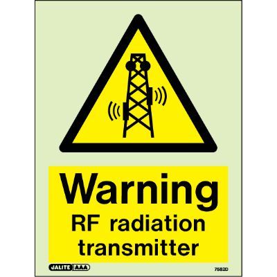Warning RF Radiation Transmitter