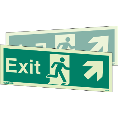 Exit Up Right Arrow Double Sided