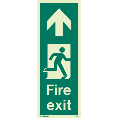 Fire Exit Up Arrow Walls and Columns