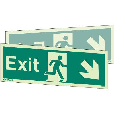 Exit Down Right Arrow Double Sided
