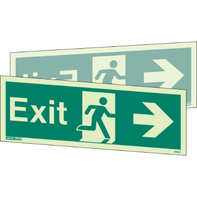 Exit Right Arrow Double Sided