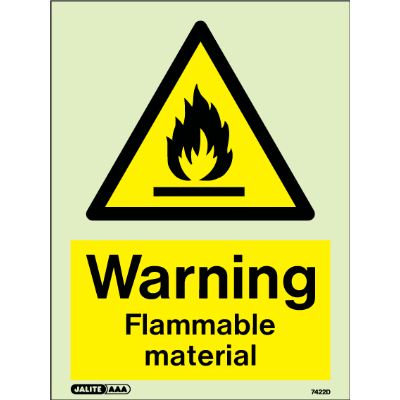 Warning Flammable Material