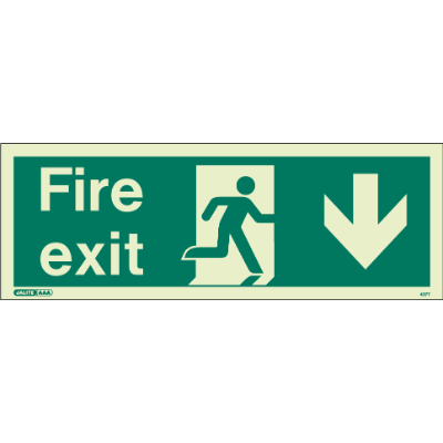 Fire Exit Down Arrow