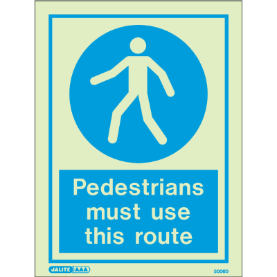 Pedestrians Must Use This Route