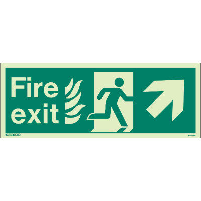 HTM Fire Exit Up Right Arrow