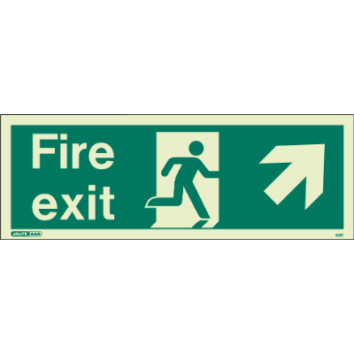 Fire Exit Up Right Arrow