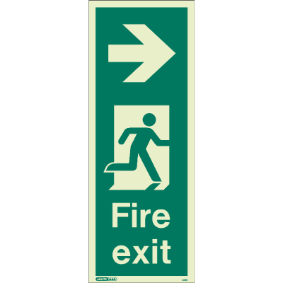 Fire Exit Right Arrow Walls and Columns