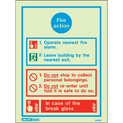 Fire Action Notice with Specific Information Type 4