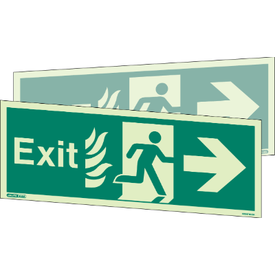 HTM Exit Right Arrow Double Sided