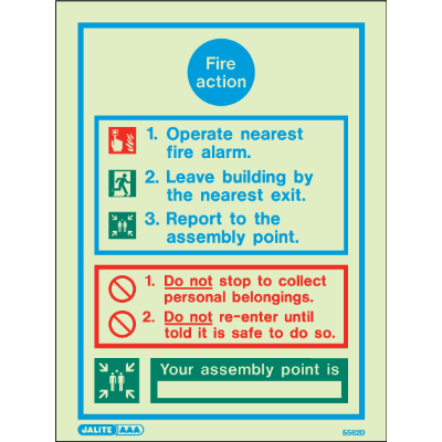 Fire Action Notice with Specific Information Type 2